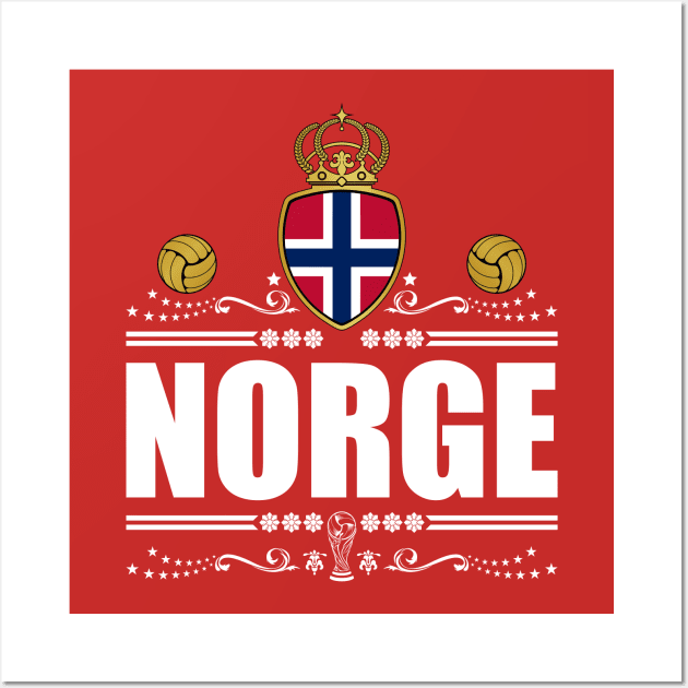 NORGE VIGNETTE | NORWAY FOOTBALL GIFTS Wall Art by VISUALUV